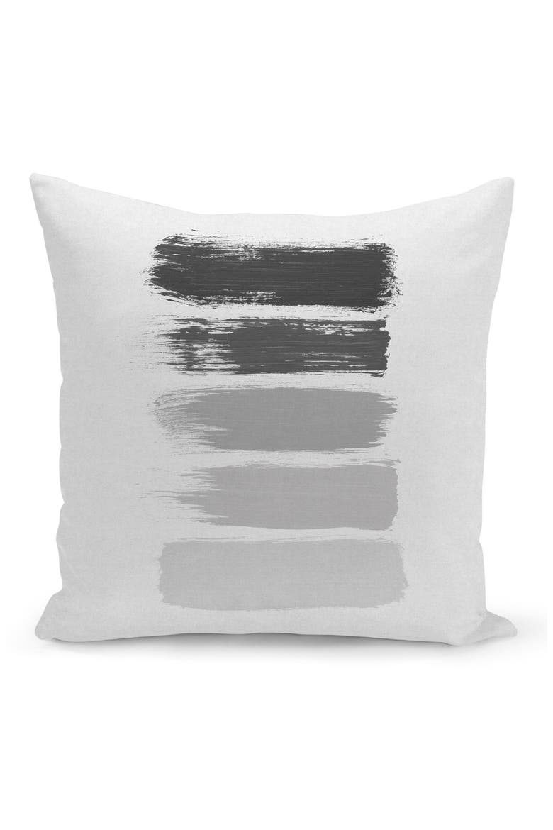 Black & White Stripe Throw Pillow, Main, color, WHITE