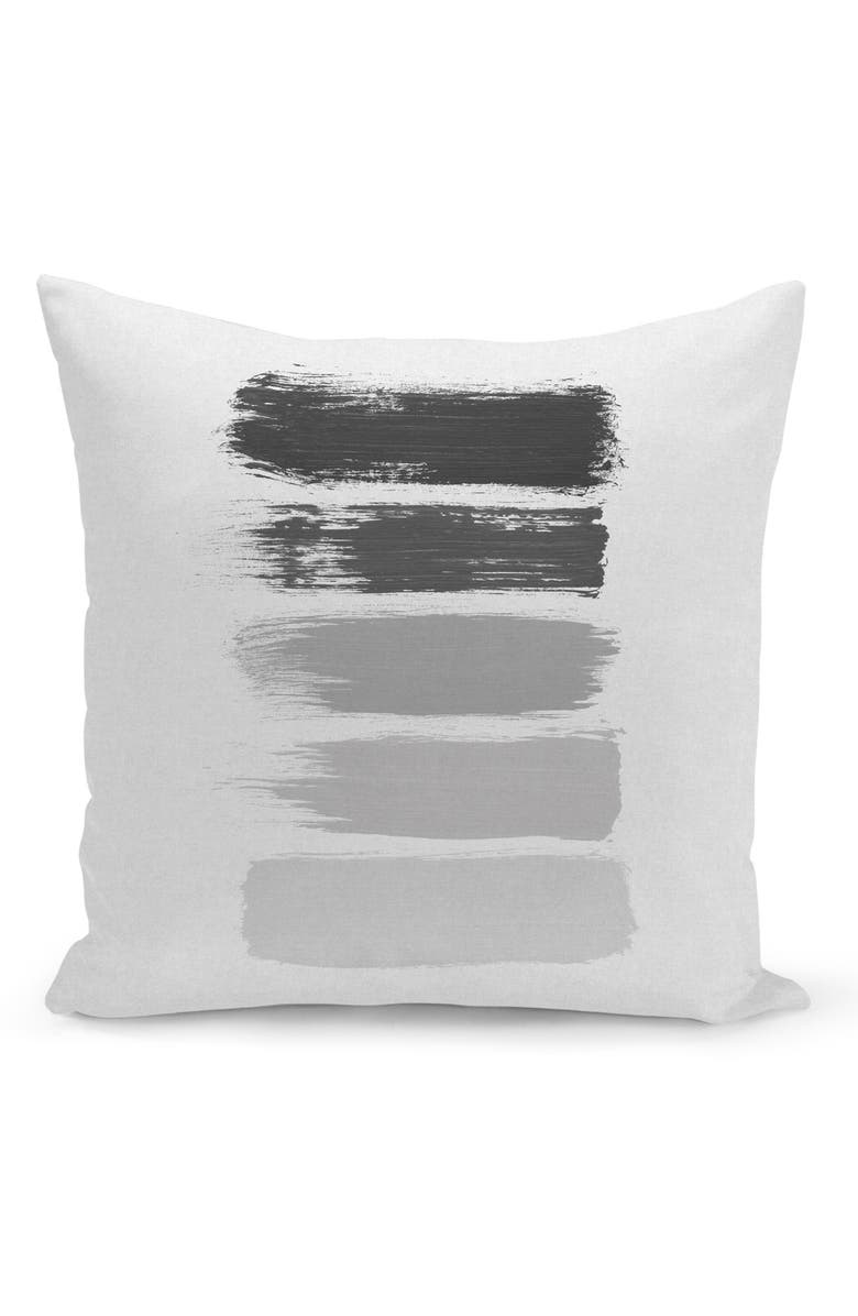 CURIOOS Black & White Stripe Throw Pillow, Main, color, 