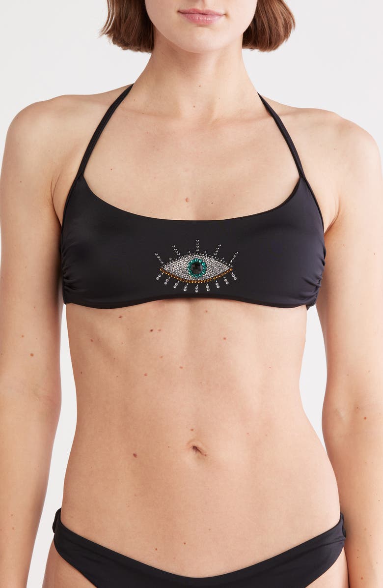 Kurt Geiger London Eye Bandeau Bikini Top, Main, color,