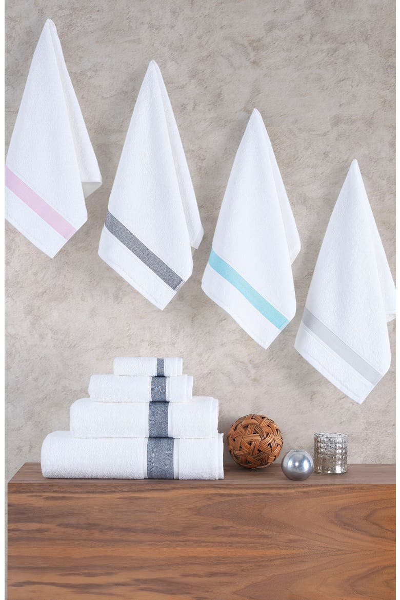 Ottoman Rolls Turkish Cotton Bath Essential, Alternate, color, PINK/ WHITE