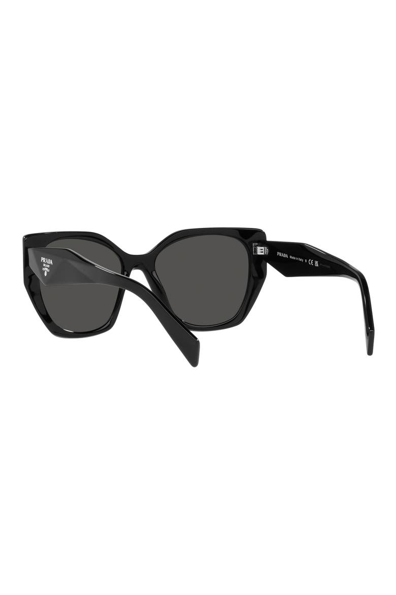 53mm Cat Eye Sunglasses, Alternate, color, BLACK
