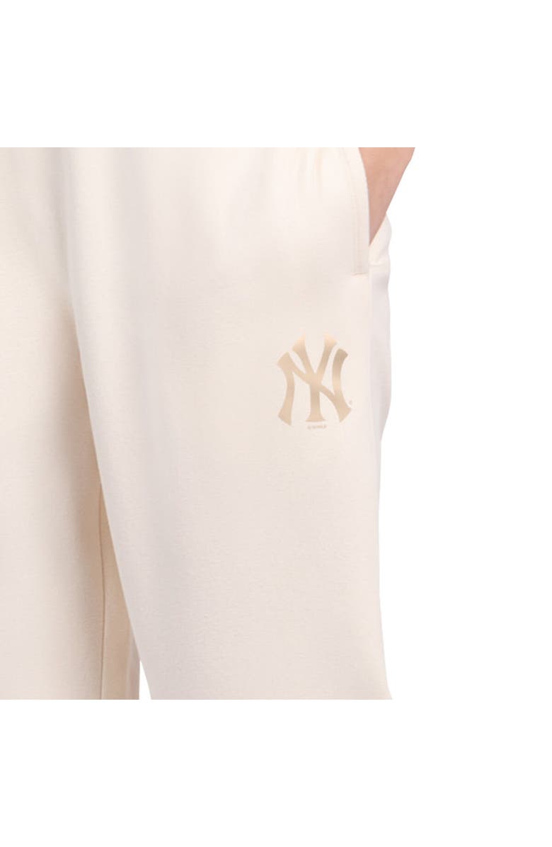 STARTER Women's Starter  Cream New York Yankees Pastel High Waisted Fleece Pants, Alternate, color, Cream
