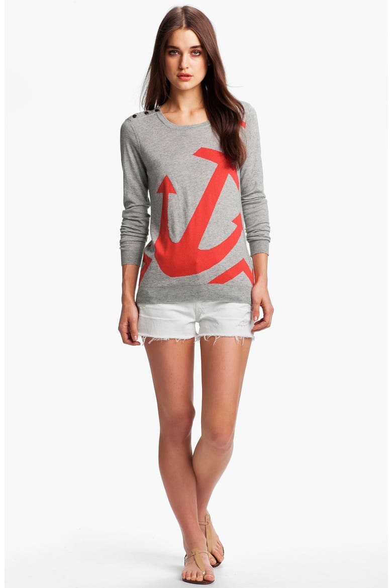 'Valera' Graphic Sweater, Alternate, color, LIGHT HEATHER GREY