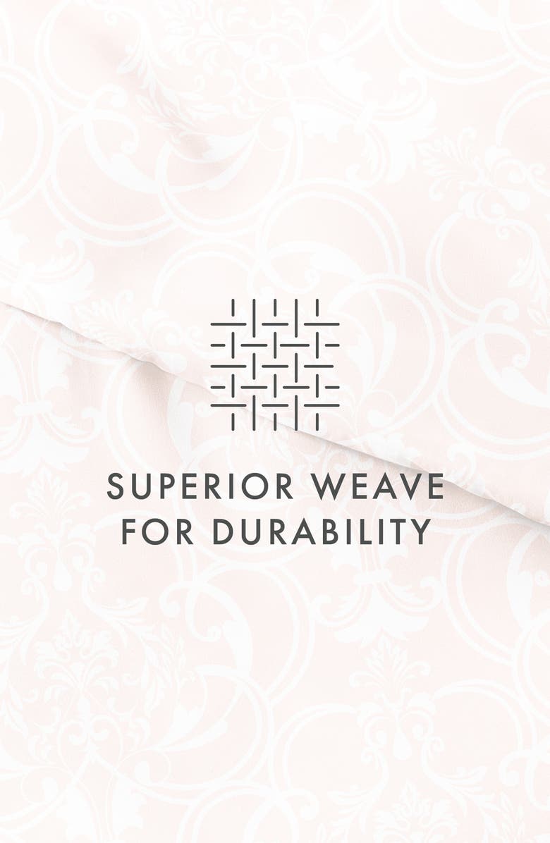 HOMESPUN Premium Ultra Soft Romantic Damask Pattern 3-Piece Duvet Cover Set, Alternate, color, Pink