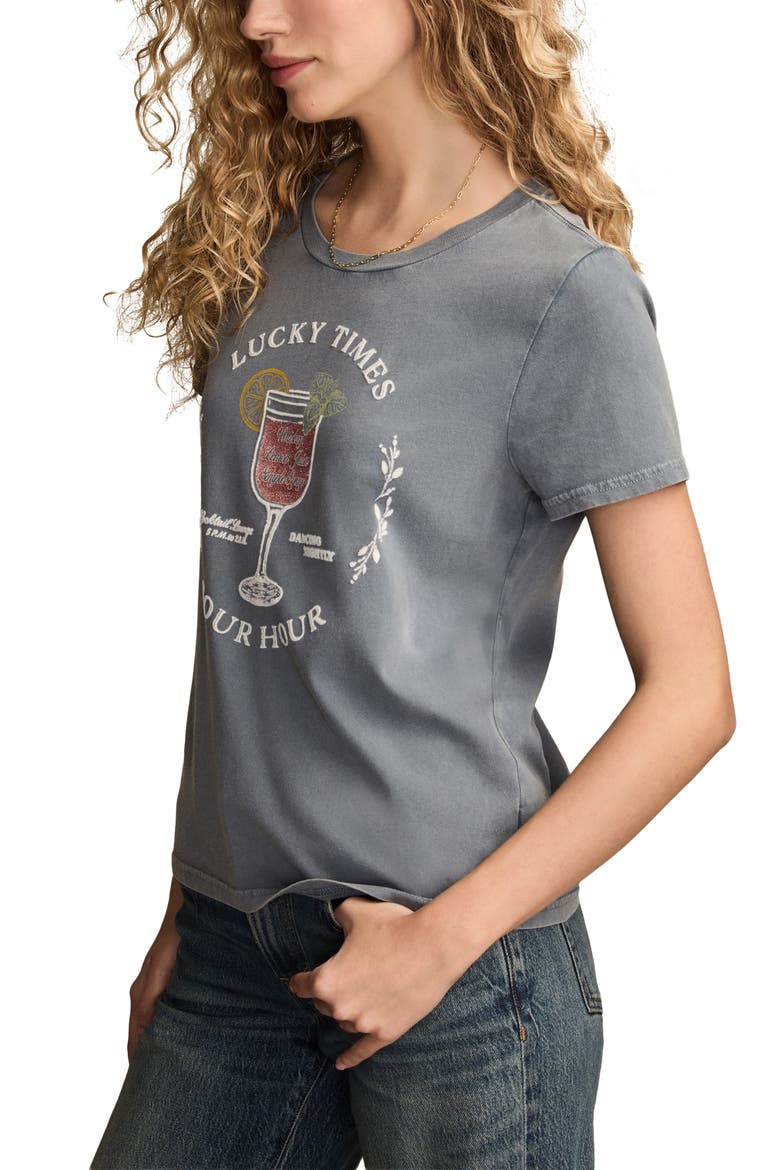 Sour Hour Cotton Graphic T-Shirt, Alternate, color, FLINT STONE