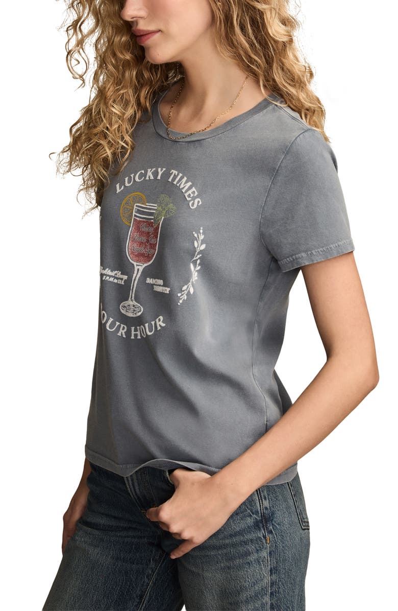 Lucky Brand Sour Hour Cotton Graphic T-Shirt, Alternate, color, Flint Stone