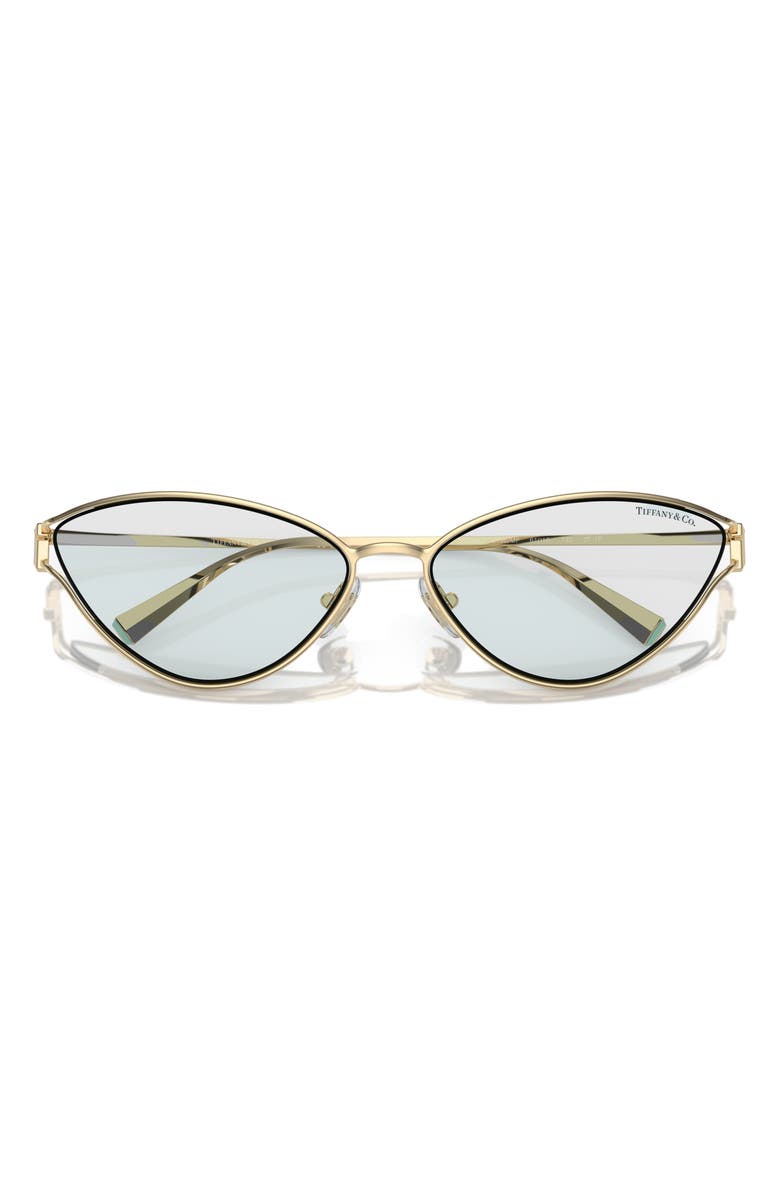 Tiffany & Co. 61mm Cat Eye Sunglasses, Alternate, color, Pale Gold / Photo Azure