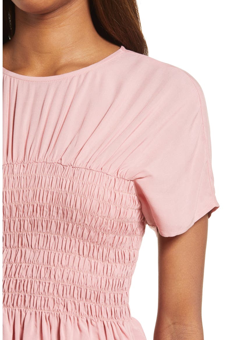 Aiden Smocked Ruffle Top, Alternate, color, MAUVE
