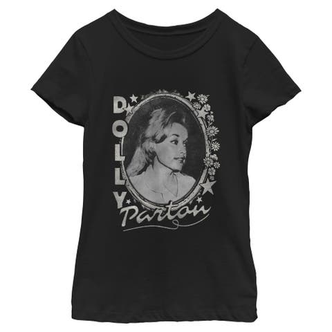Girls' Distressed Stars Portrait Short Sleeve T-shirt