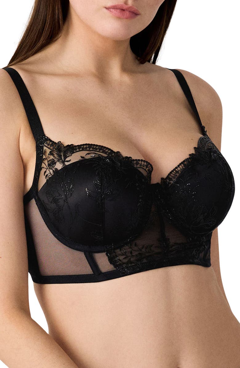 Etam Enivrante Ampli Balconette Bra, Main, color, Black