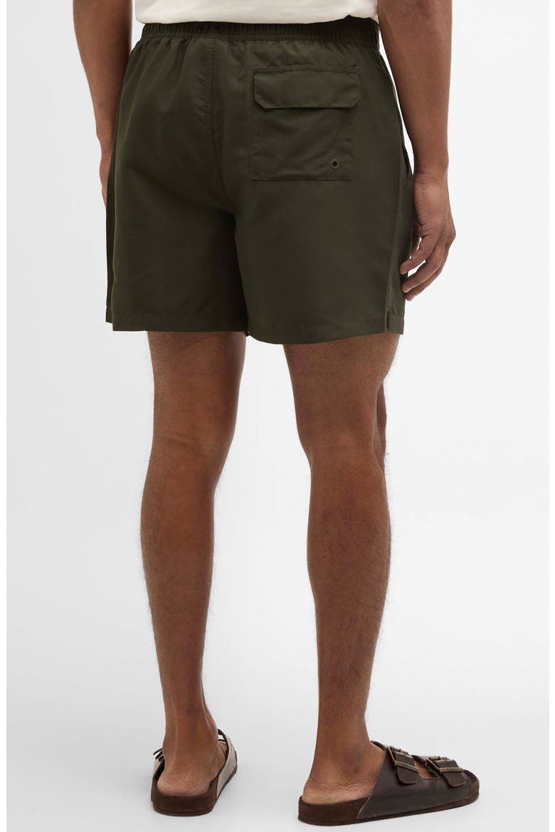 Water Reactive Tartan Swim Trunks, Alternate, color, OLIVE