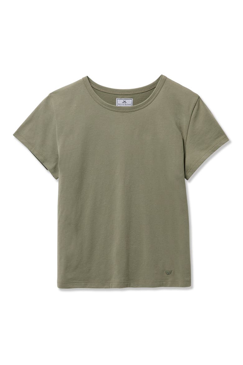 Pima Cotton Crewneck Pajama Top, Alternate, color, GREEN