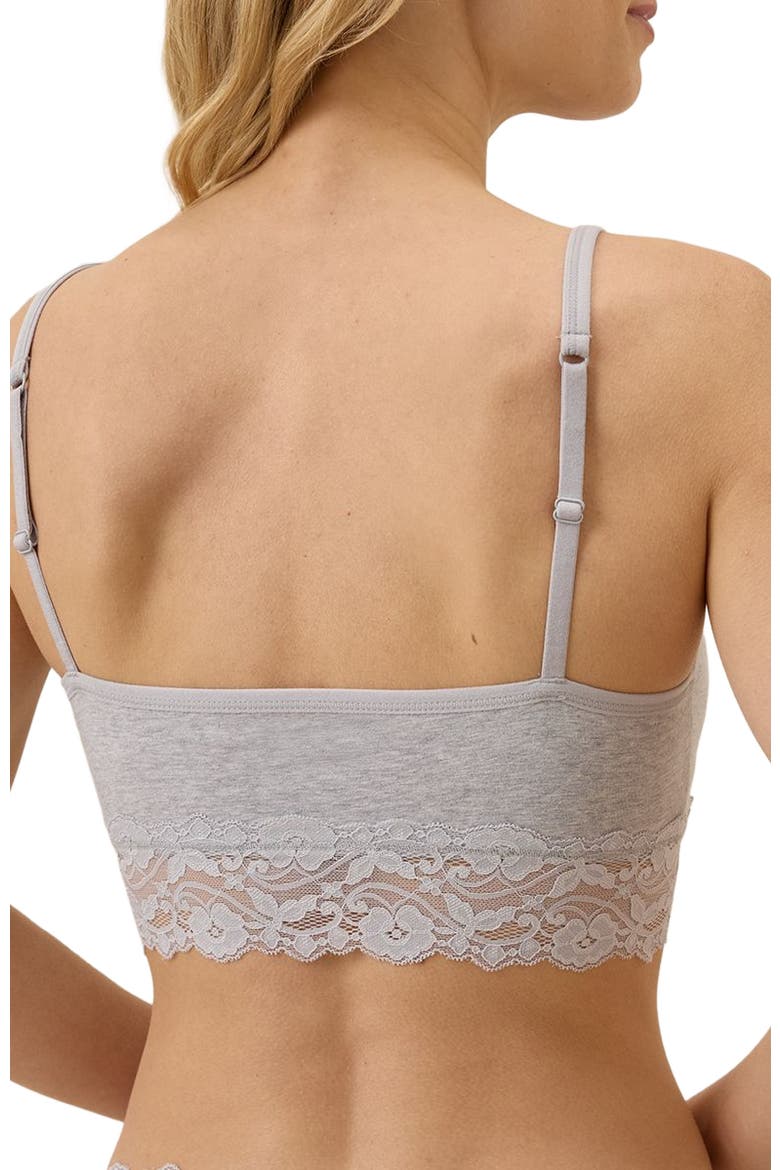 Lace Smooth Cup Bralette, Alternate, color, Light Heather Grey