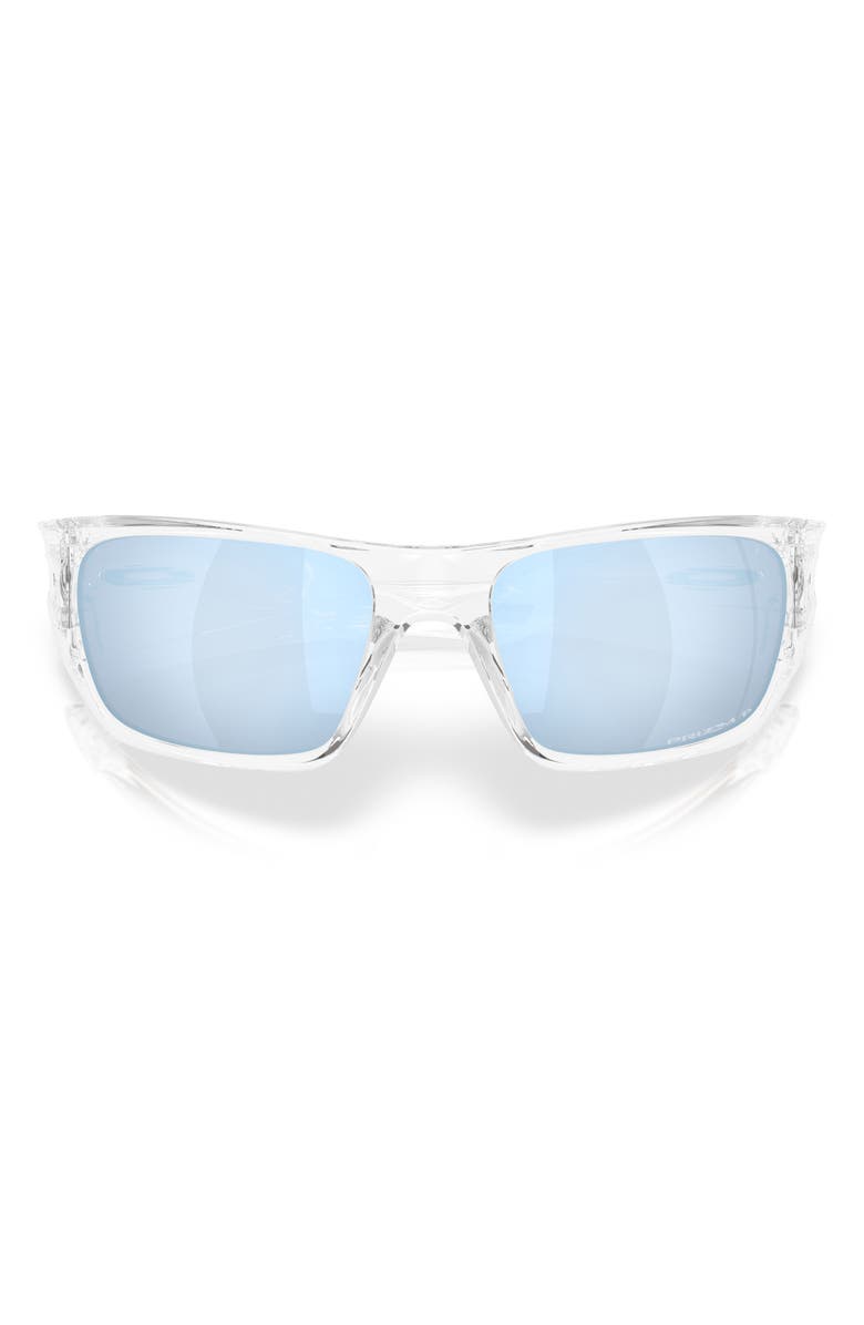 Oakley 60mm Prizm<sup>™</sup> Polarized Rectangular Sunglasses, Alternate, color, Blue