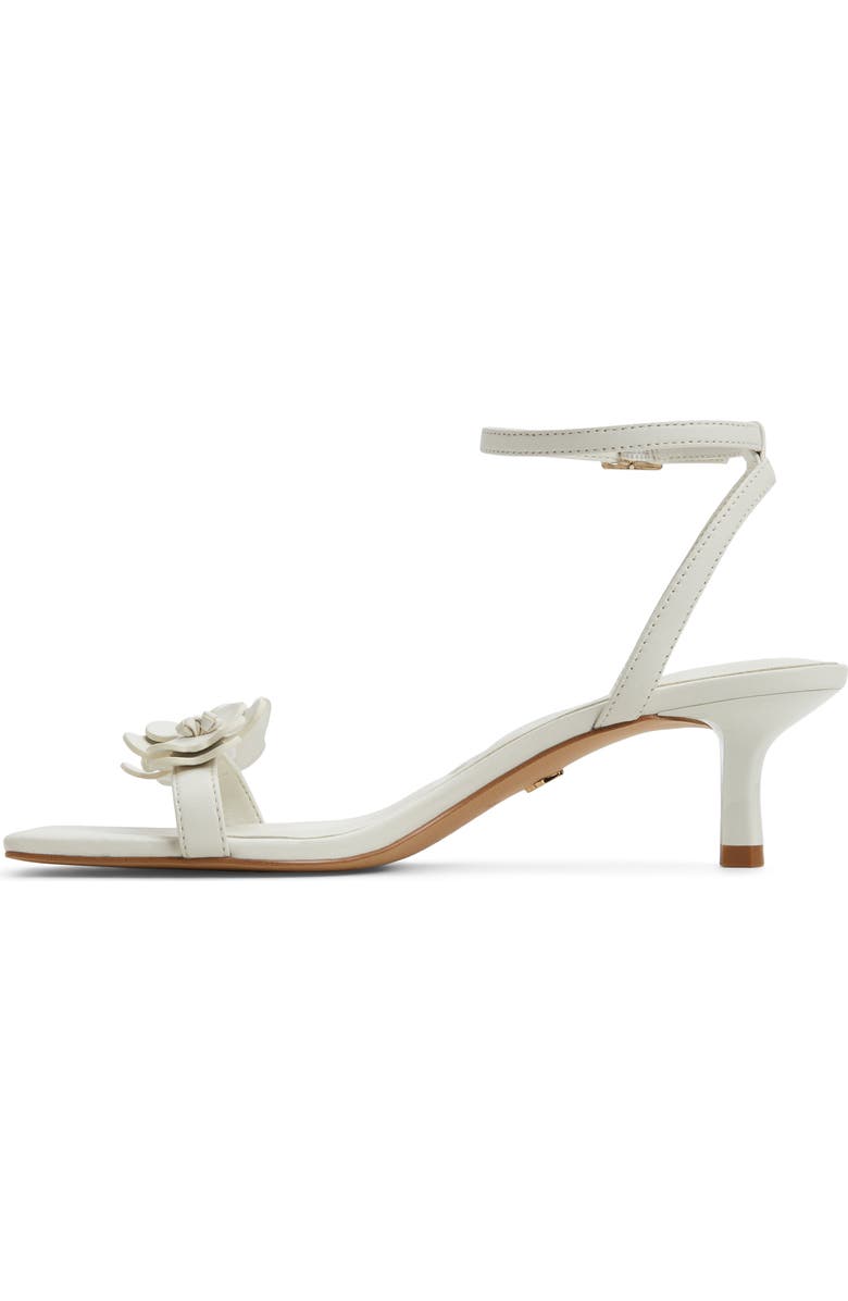 ALDO Daisyrose Ankle Strap Kitten Heel Sandal, Alternate, color, White/ Bone