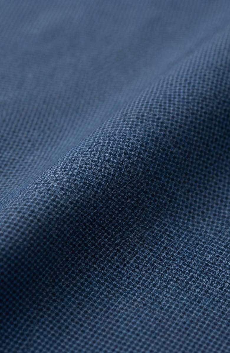 Report Collection Geometric Print 4-Way Stretch Short Sleeve Button-Up Shirt, Alternate, color, Navy