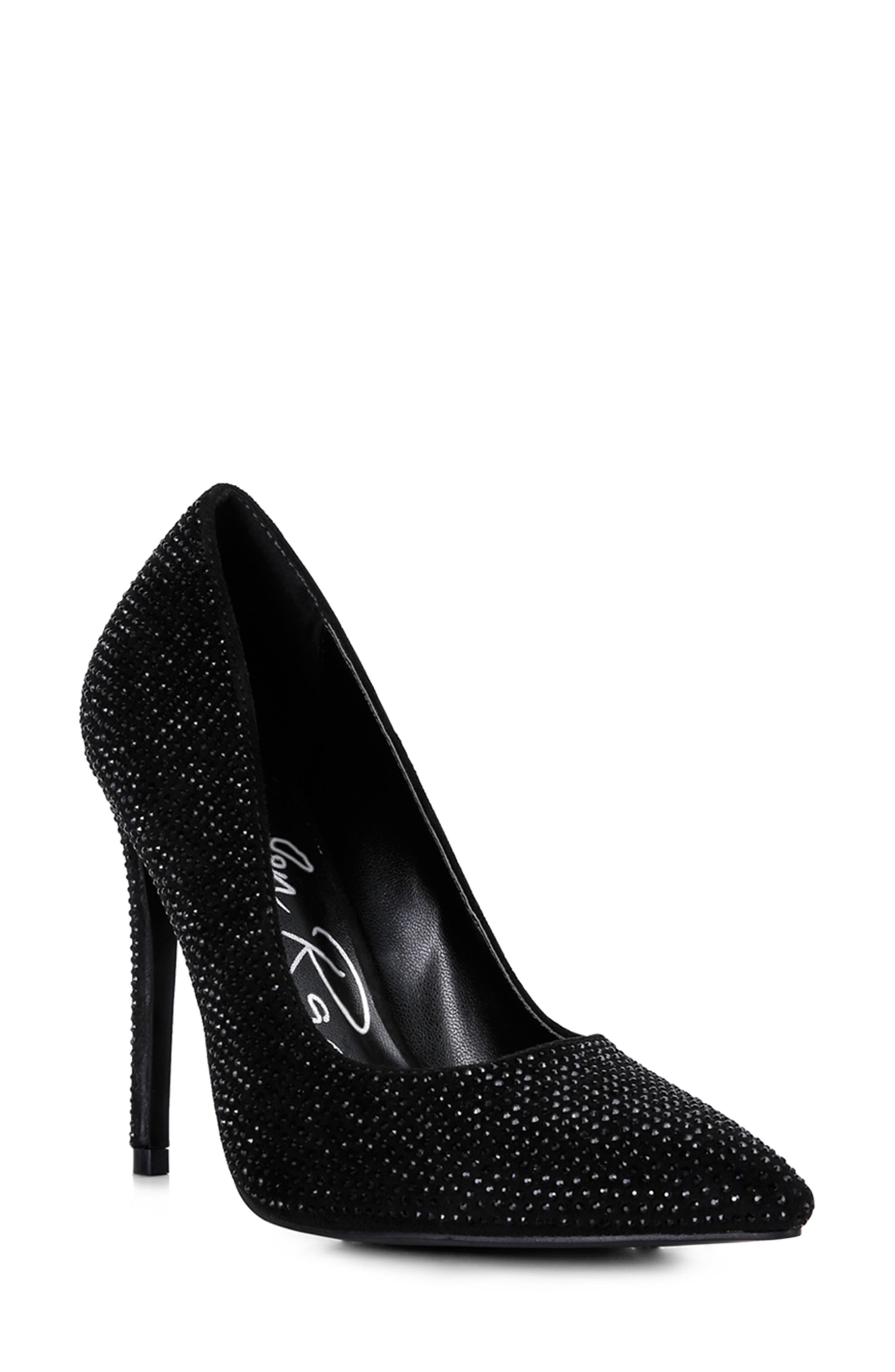 LONDON RAG Alter Ego Rhinestone Pump, Main, color, Black