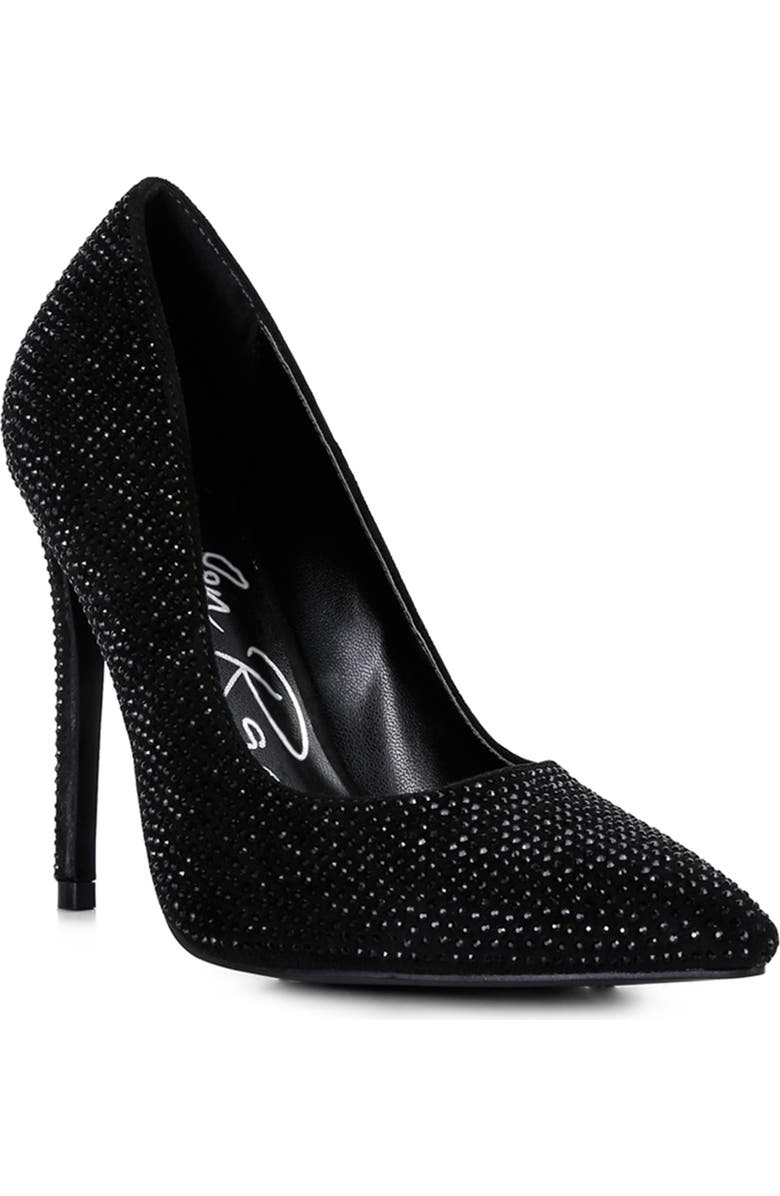 LONDON RAG Alter Ego Rhinestone Pump, Main, color, Black