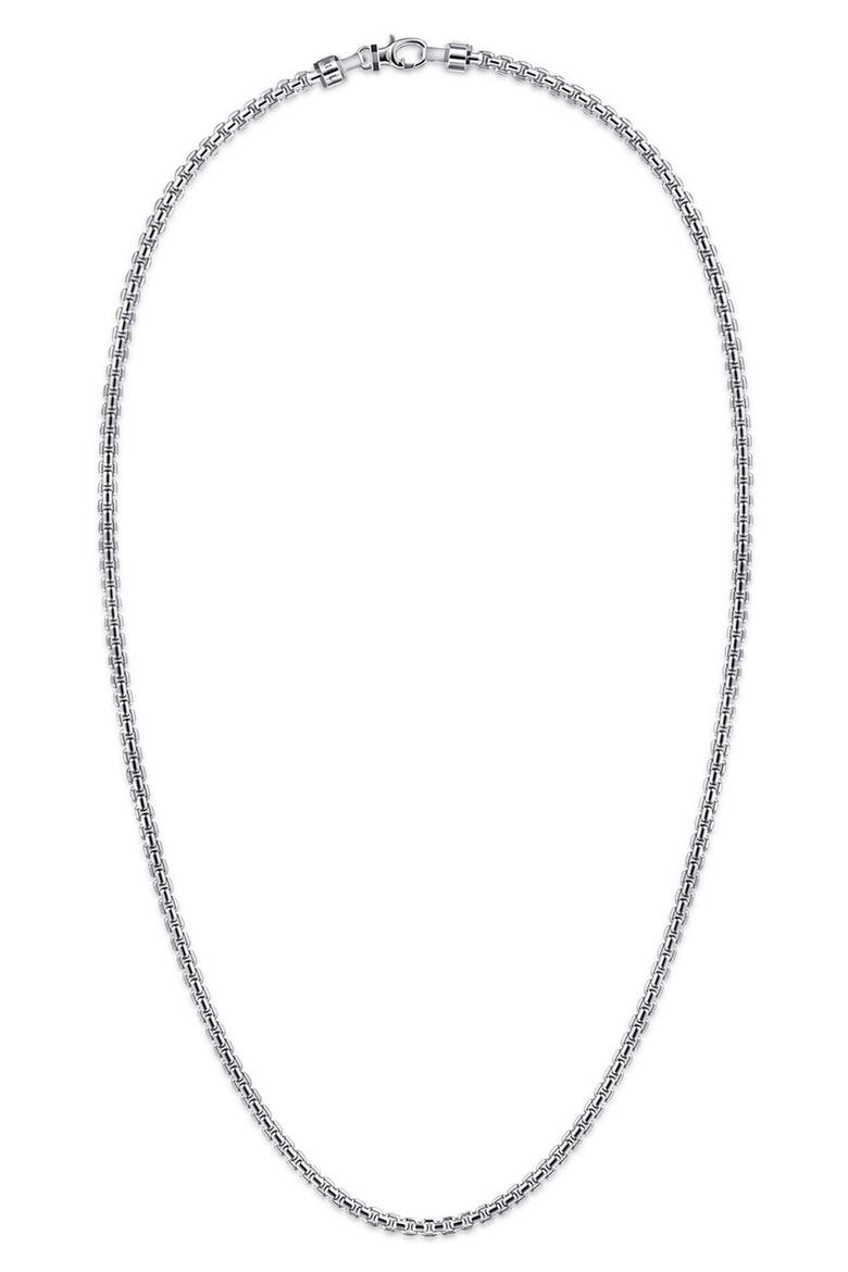 Men's Facets Sterling Silver Chain Necklace, Alternate, color, STERLING SILVER