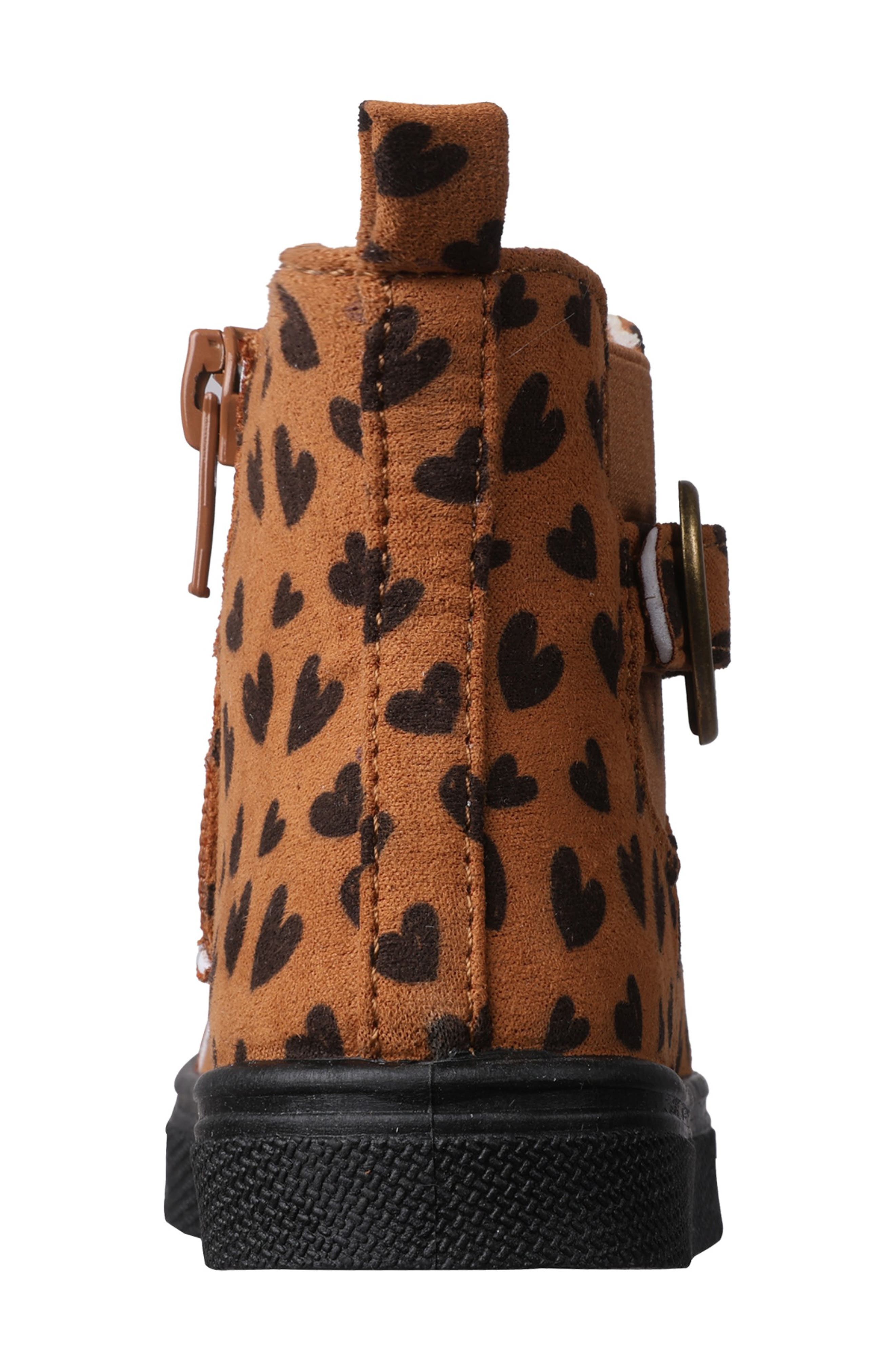 OOMPHIES Kids' Colette Heart Chelsea Boot, Alternate, color, Brown Hearts