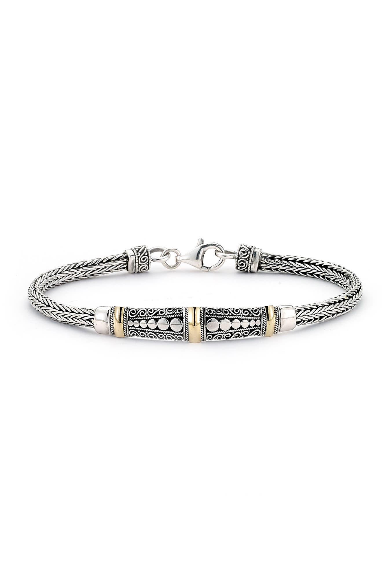 SAMUEL B. Sterling Silver & 18K Gold Tulang Naga Bar Bracelet
