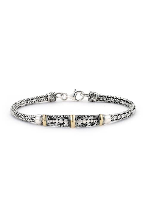 Sterling Silver & 18K Gold Tulang Naga Bar Bracelet
