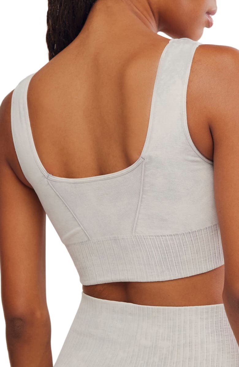 Free People FP Movement Karma Square Neck Sports Bra, Alternate, color, Ice Grey