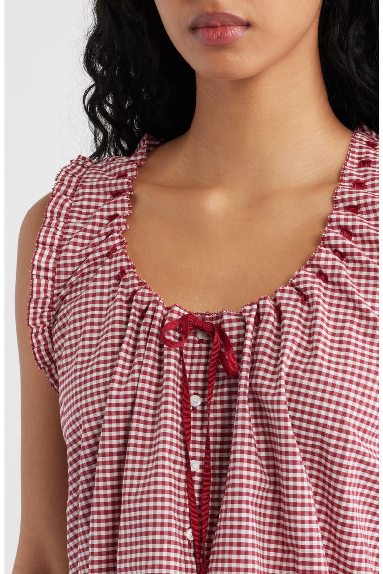 Traveler Organic Cotton Gingham Top, Alternate, color, MULBERRY LA MADDALENA GINGHAM