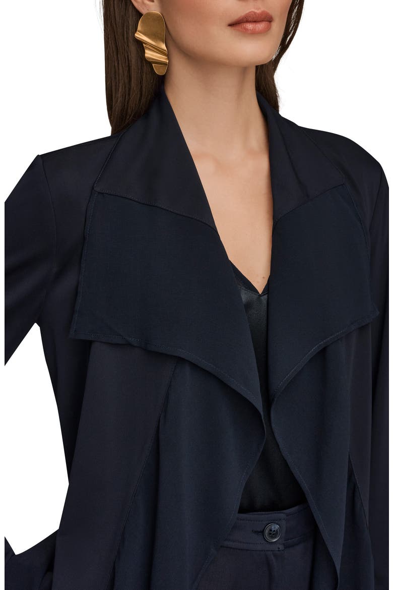 Mixed Media Open Front Jacket, Alternate, color, NIGHTFALL