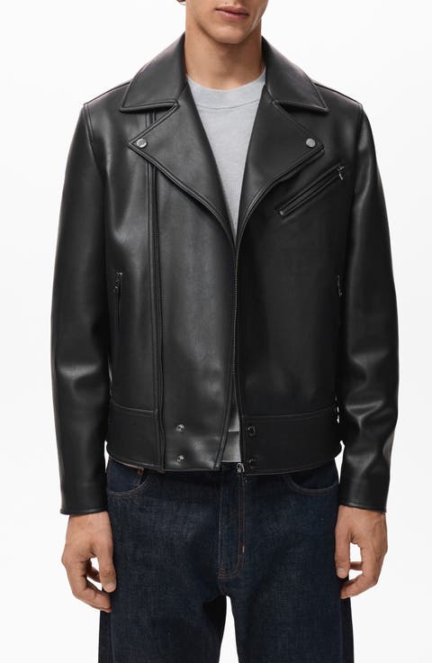 Faux Leather Moto Jacket
