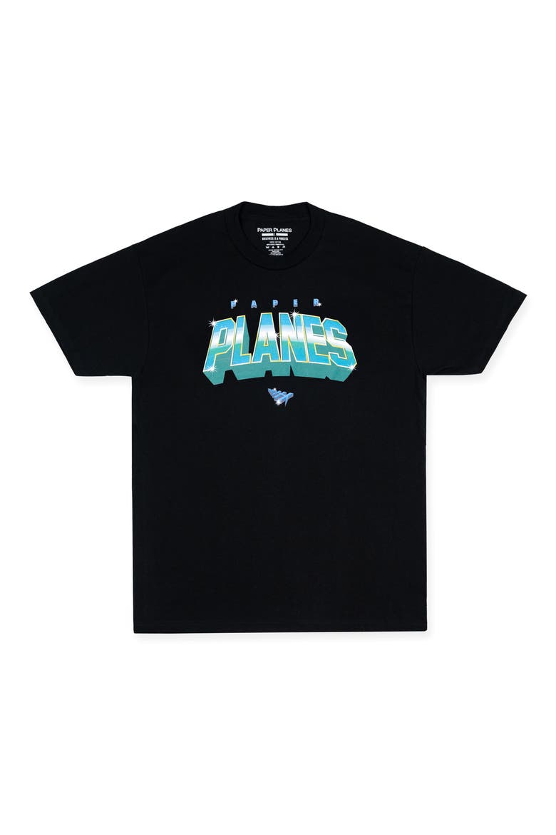 Planes Galaxy Cotton Graphic T-Shirt, Main, color, WASHED BLACK