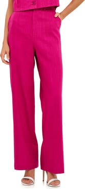 Endless Rose Wide Leg Linen Blend Trousers