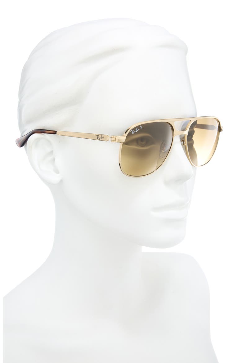 Bill Max 56mm Polarized Gradient Square Sunglasses, Alternate, color, ARISTA / POLAR BROWN
