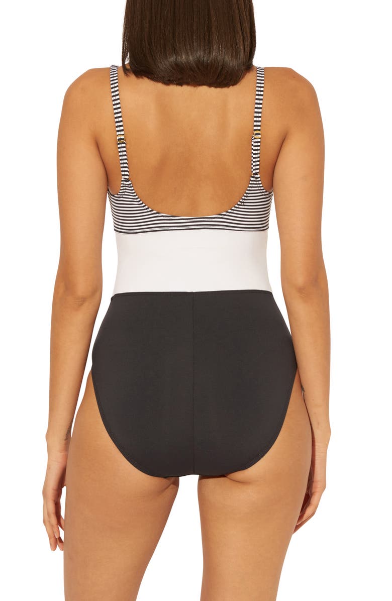 BLEU by Rod Beattie Inside the Lines One-Piece Swimsuit, Alternate, color, 