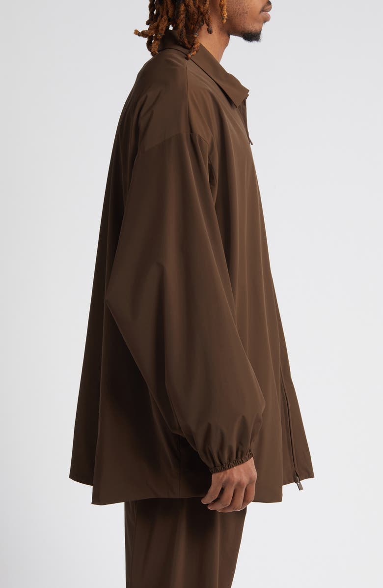 Fear of God Essentials Oversize Stretch Nylon Zip Jacket, Alternate, color,