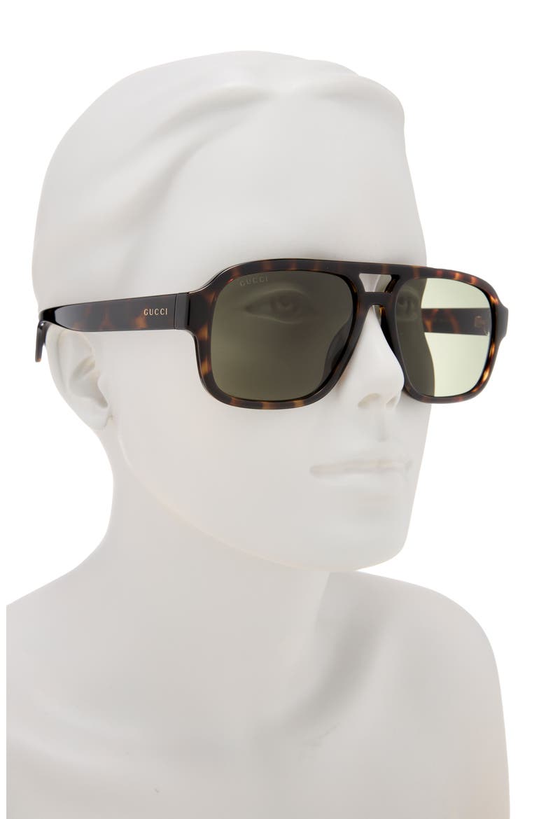 59mm Aviator Sunglasses, Alternate, color, HAVANA HAVANA GREEN