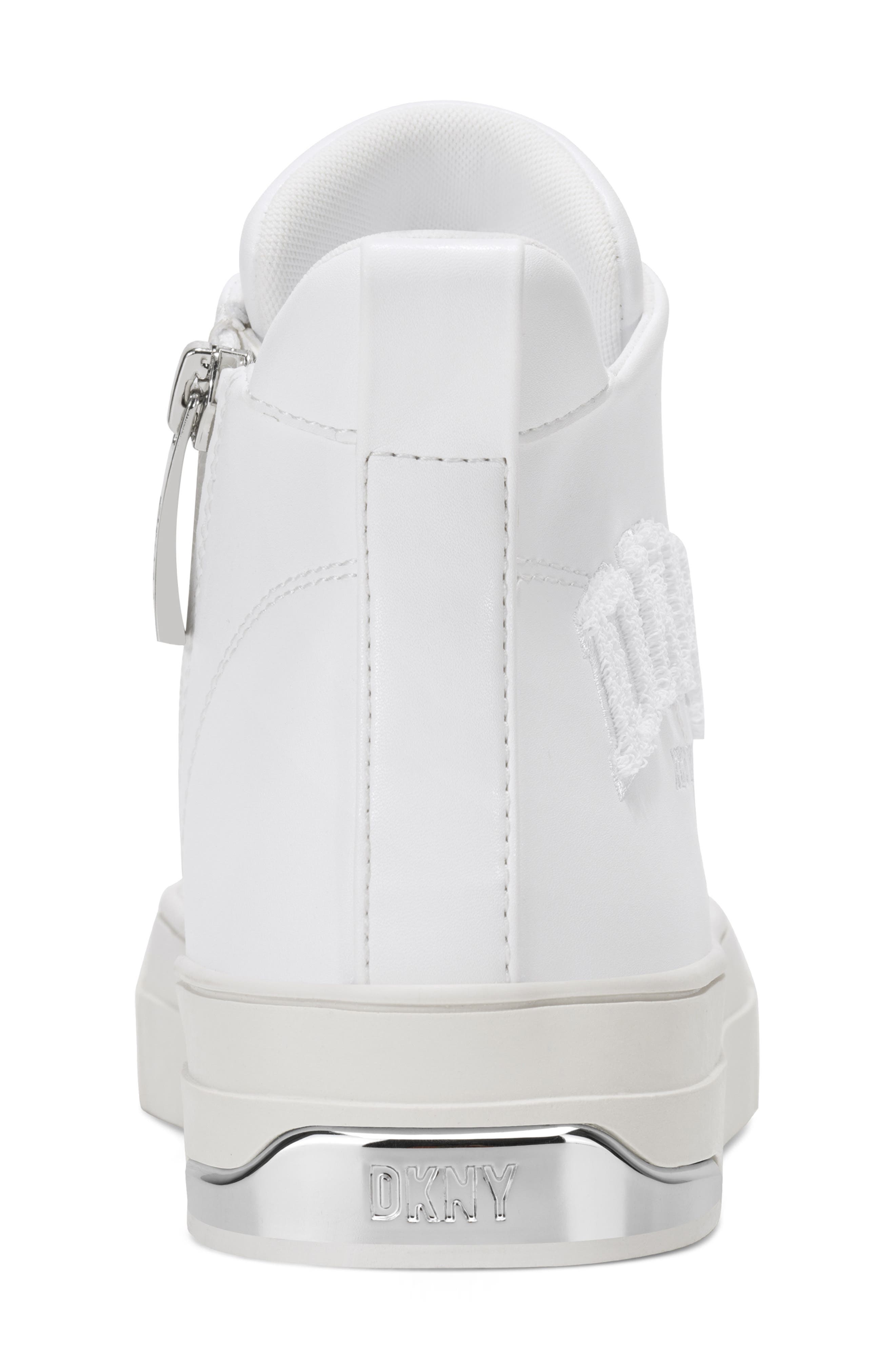 DKNY Yaser Mid Sneaker, Alternate, color, Bright White