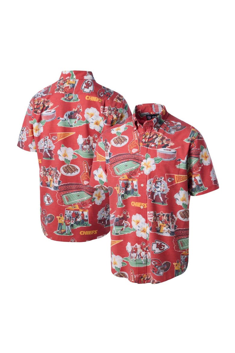 Men's Reyn Spooner Red Kansas City Chiefs Scenic Button-Down Shirt, Main, color, Red