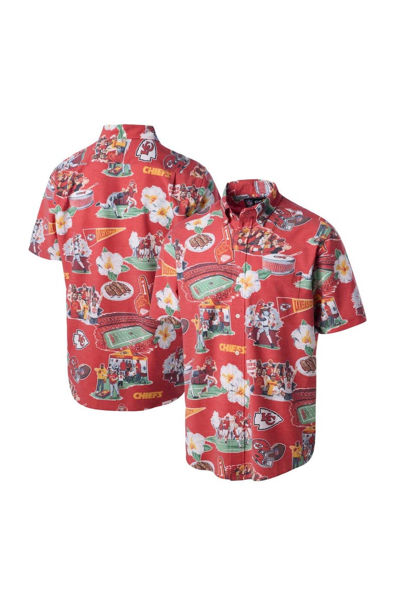 Reyn Spooner Men's Reyn Spooner Red Kansas City Chiefs Scenic Button-Down Shirt, Main, color, Red