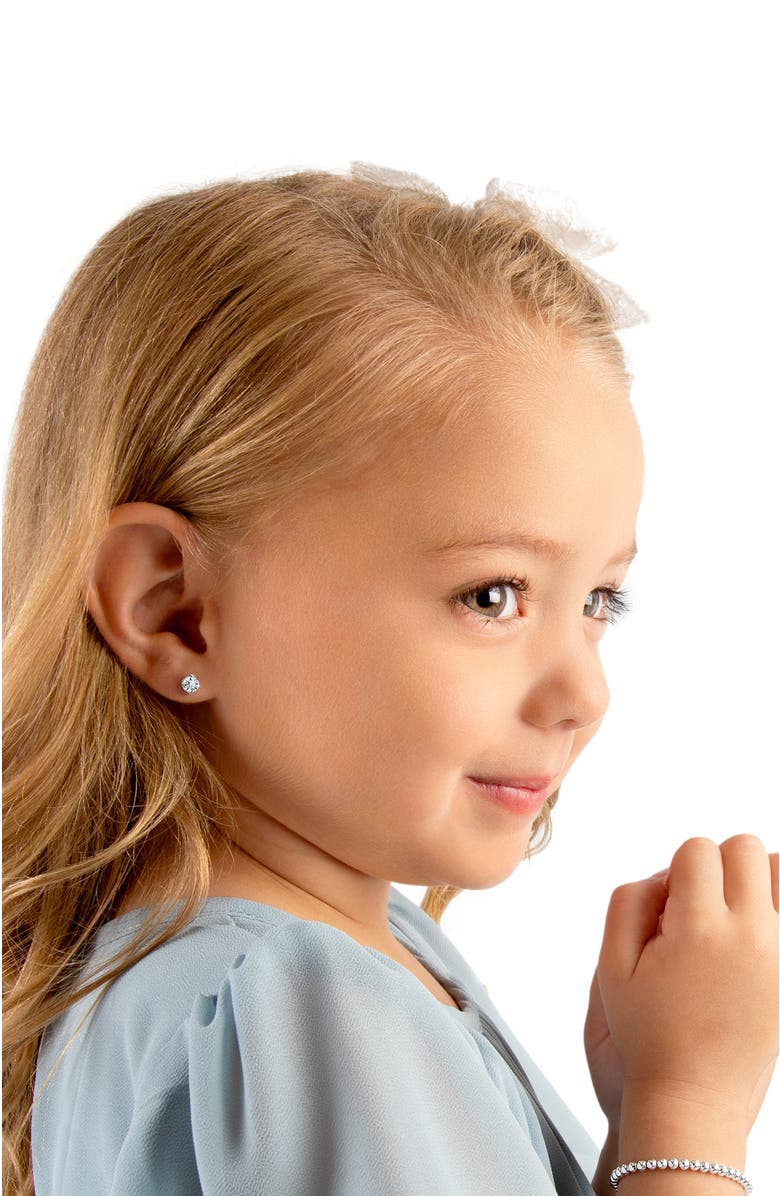 Tiny Blessings 14K Gold 4mm Crystal Birthstone Studs Screw Back Earrings, Alternate, color, April