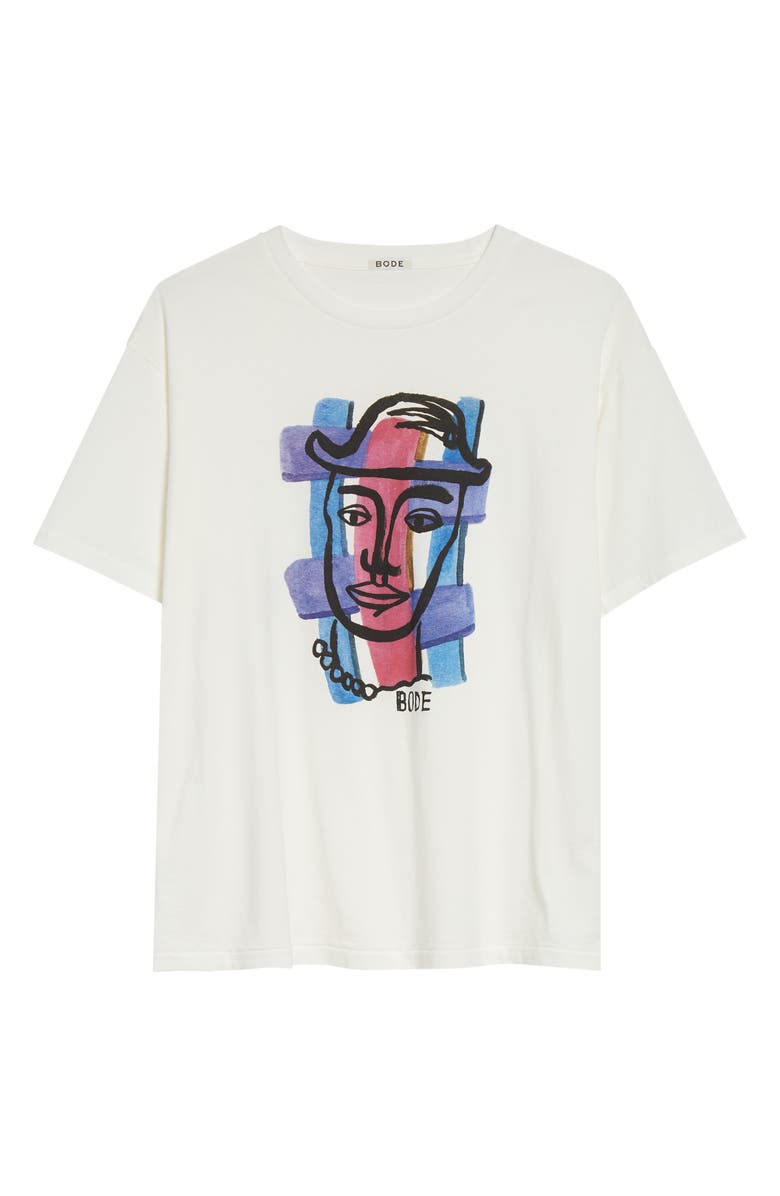 Bode Chapeau Graphic T-Shirt, Alternate, color, Cream