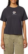 Scotch & Soda Dyed Boxy Crop Graphic T-Shirt