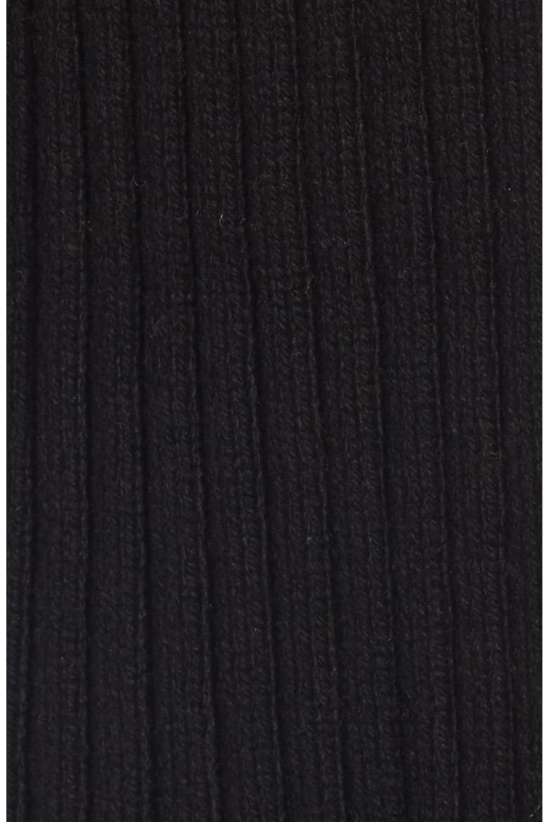 Rib Knit Cardigan, Alternate, color, BLACK