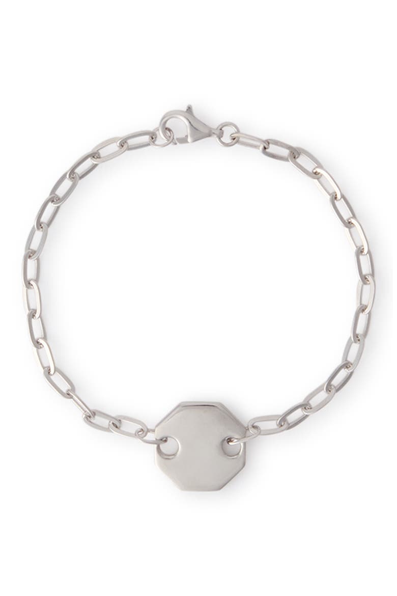 Hex Nut Tag Bracelet, Main, color, SILVER