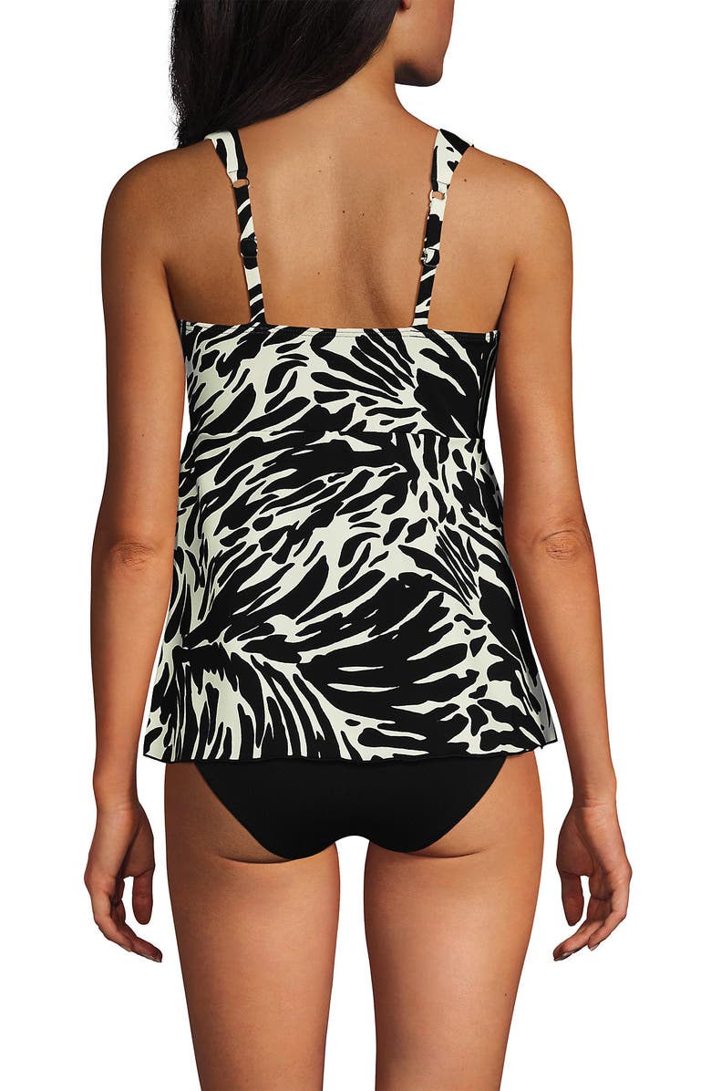 Lands' End Plus Size DD-Cup Flutter Scoop Neck Tankini Top Comfort Adjustable Straps, Alternate, color, 