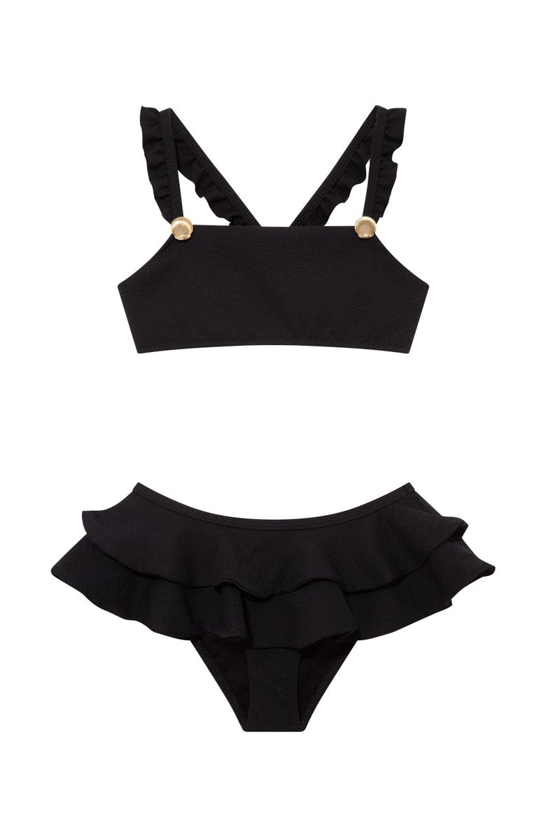 Moeva Dassy Kids Girls Bikini Set, Main, color, Black