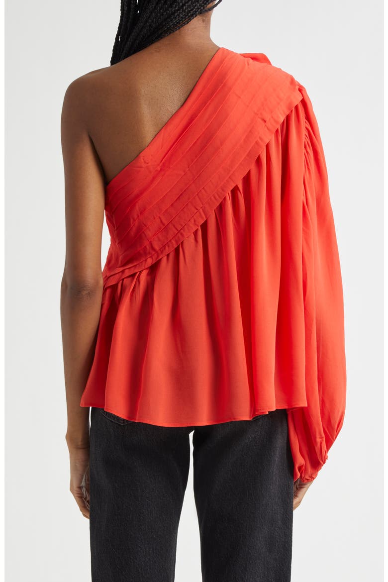 Red Rose One-Shoulder Top, Alternate, color, RED