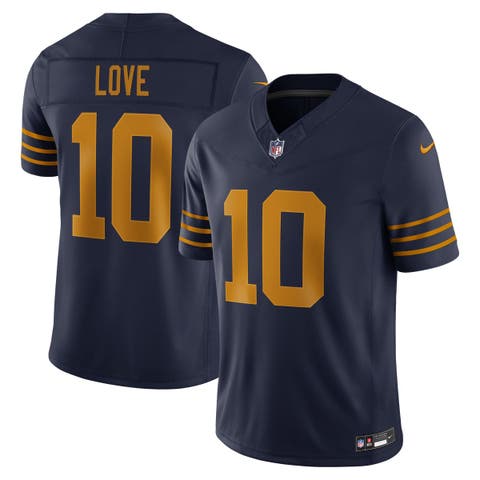 Men's Nike Jordan Love Navy Green Bay Packers Alternate Vapor F.U.S.E. Stitched Limited Jersey