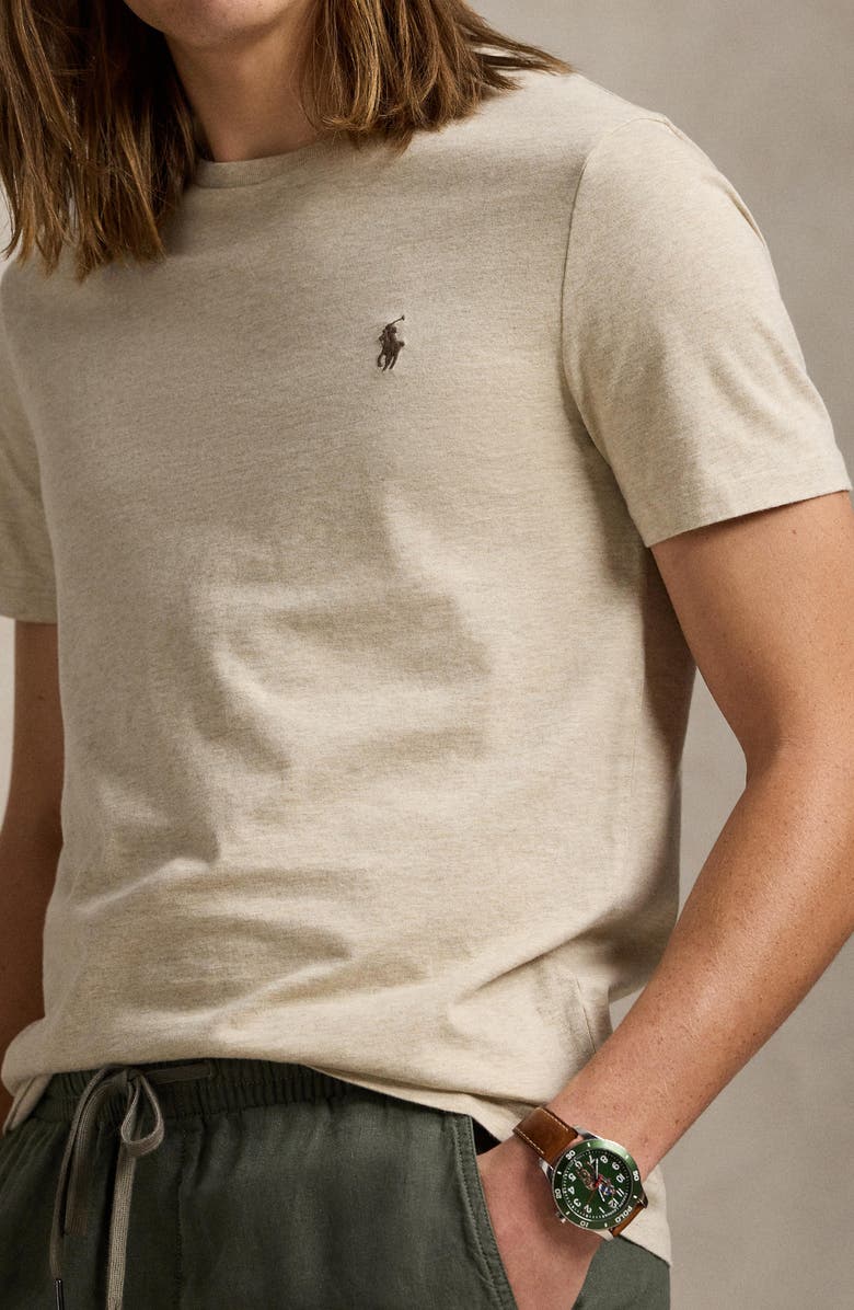 Polo Ralph Lauren Classic Fit Jersey Crewneck T-Shirt, Alternate, color, Expedition Dune Heather