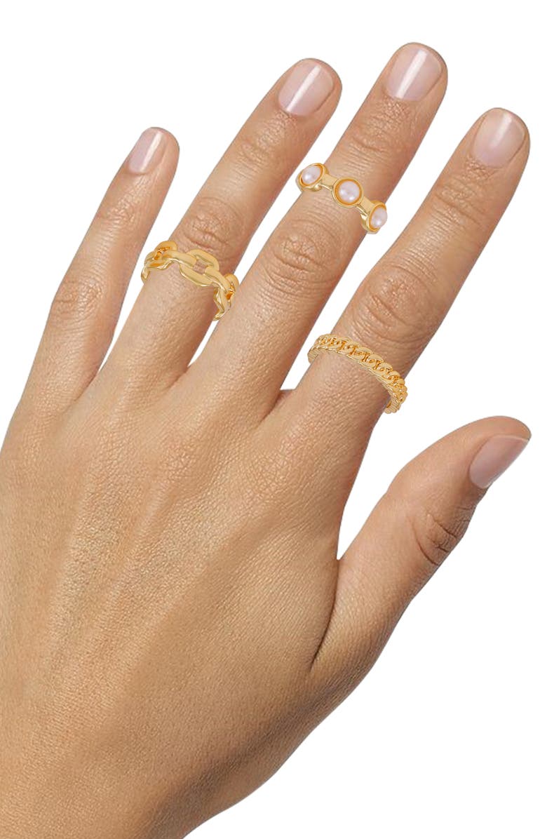 Vince Camuto Assorted 3-Pack Ring Set, Alternate, color,